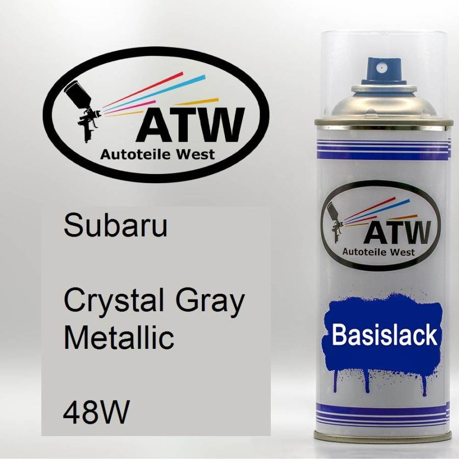 Subaru, Crystal Gray Metallic, 48W: 400ml Sprühdose, von ATW Autoteile West.